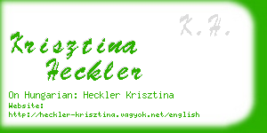 krisztina heckler business card